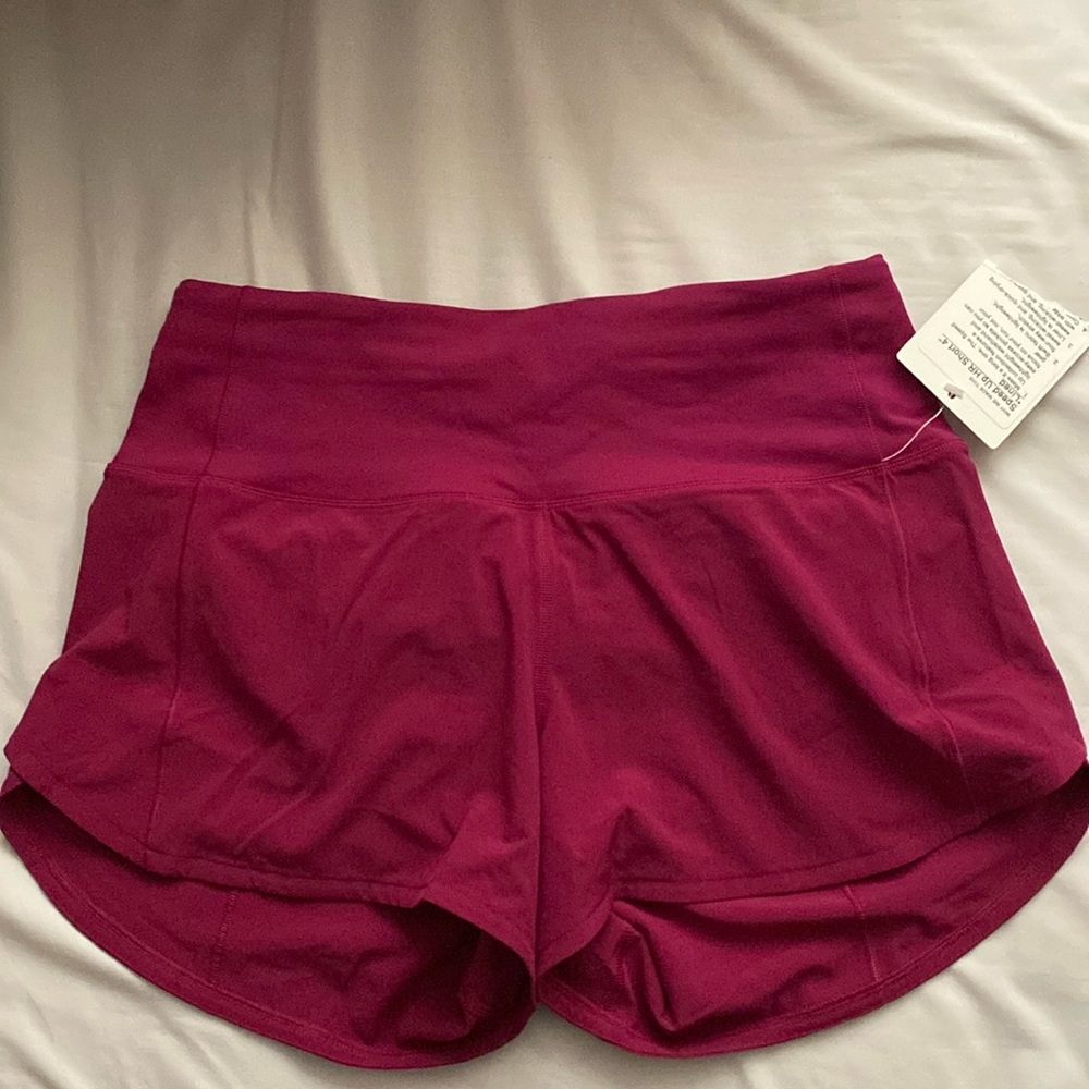 Lululemon high rise speed up short 4” size 4 NWT